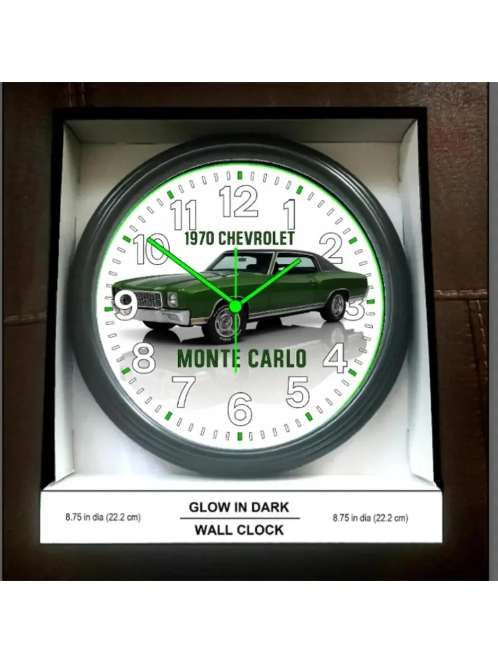 1970 Monte Carlo Glow In The Dark Wall Clock New!